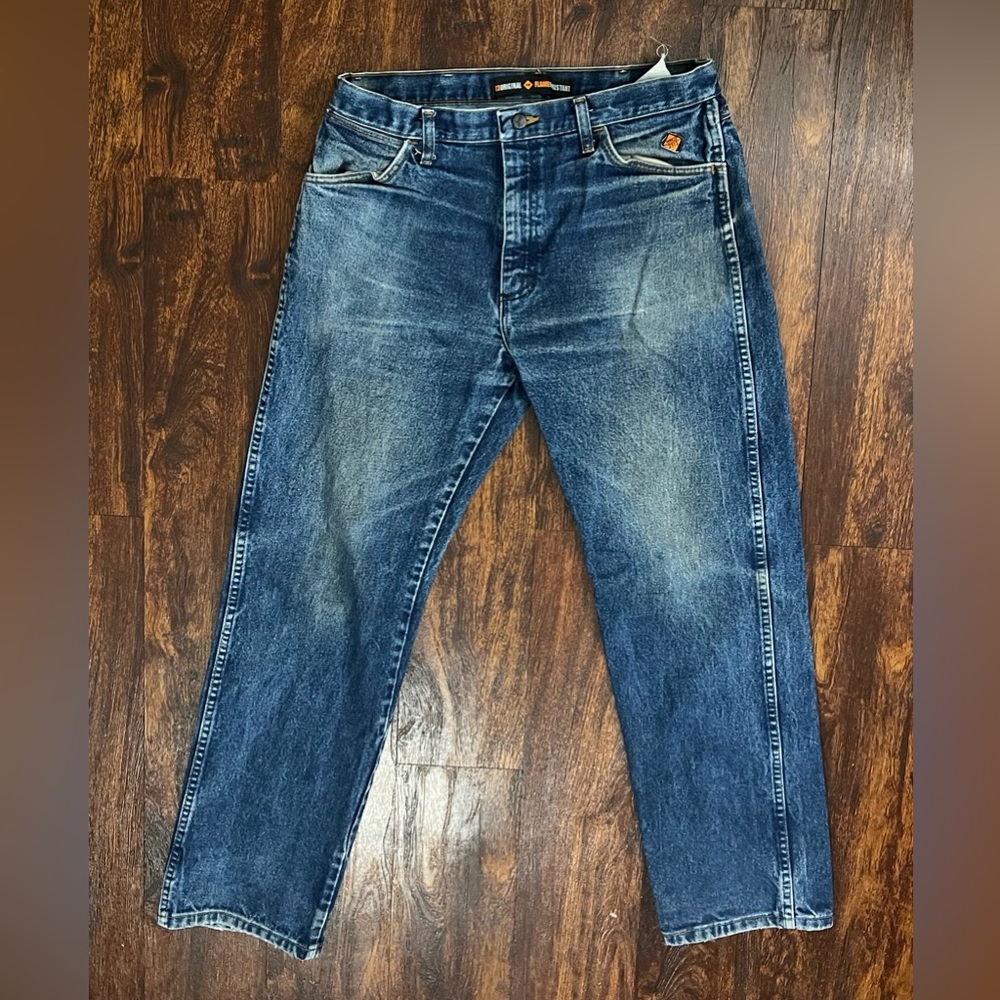 Wrangler Fr Advance Confort Men’s Blue Jeans Size  34x32 Preowned